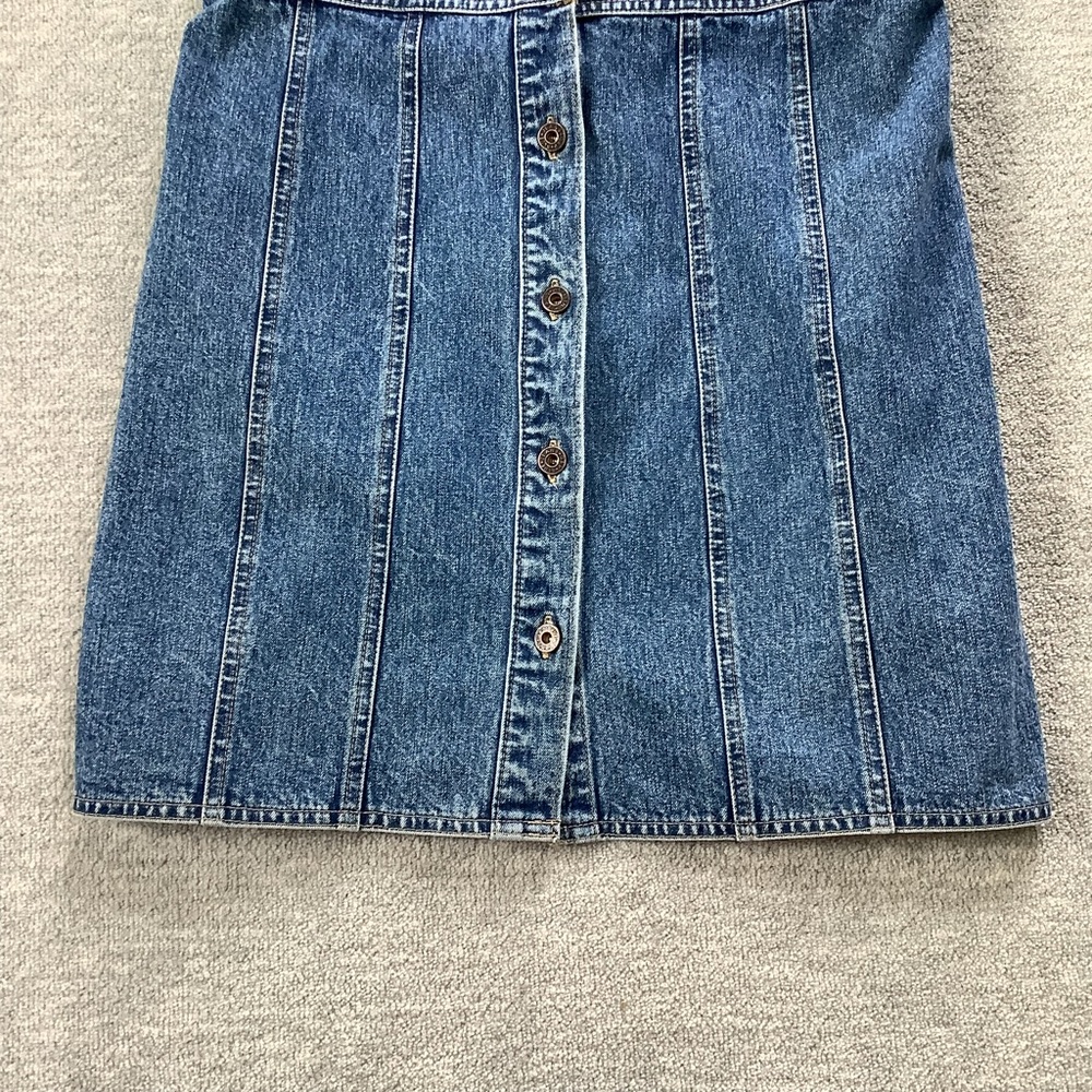 Gap Vintage Sleeveless Buttondown Denim Dress Sz. 12 - Picture 2 of 8
